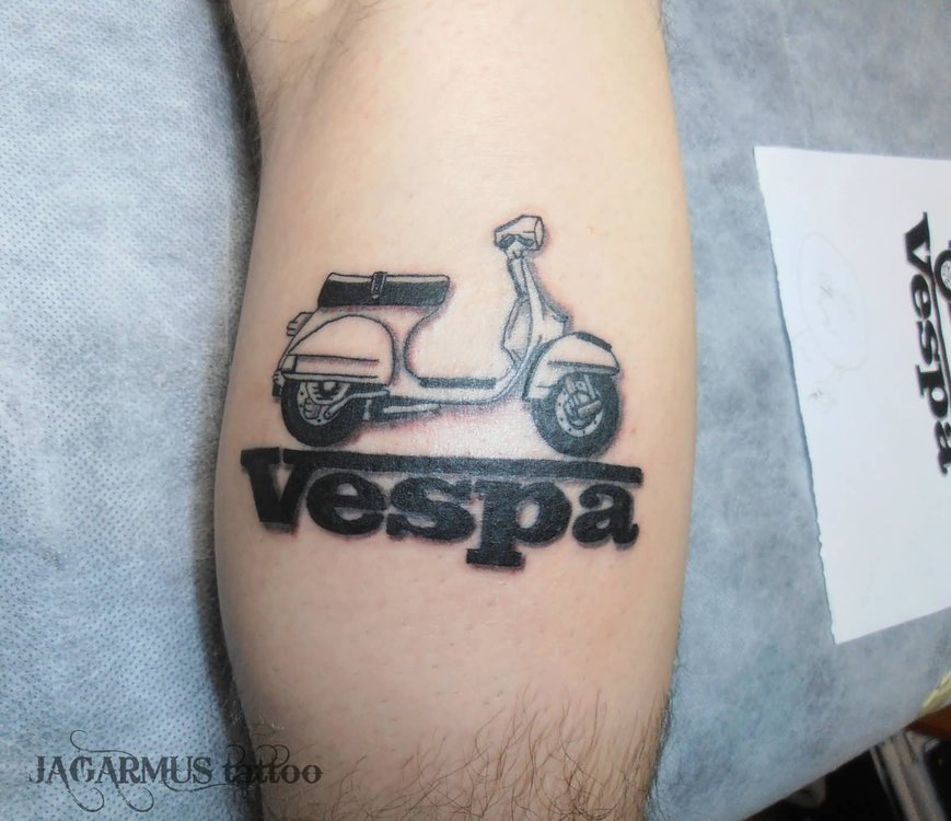Black-And-White-Vespa-Tattoo-On-Back-Leg1.jpg